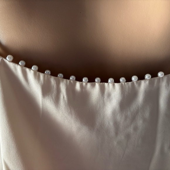 CAMI NYC Beige mariana cami top pearl trim 100 % Silk soft as feather size XS - Picture 8 of 12